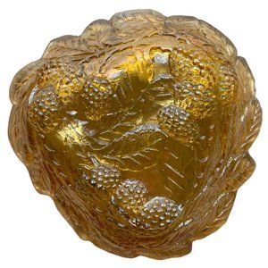 Vintage Carnival Glass Candy Dish Decorative Accent Bowl